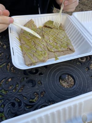 Pesto crepe at Garden Song in Roanoke