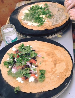 Savory french crepes prepared fresh at the Blacksburg Farmers Market! at Garden Song in Roanoke