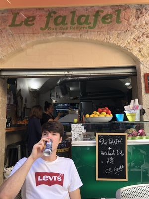 Outside  at Le Falafel in Nice
