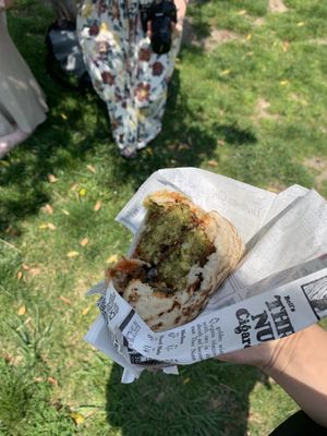 Falafel pita wrap at Le Falafel in Nice