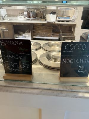 Vegan options  at Gelato San Lorenzo in Rome