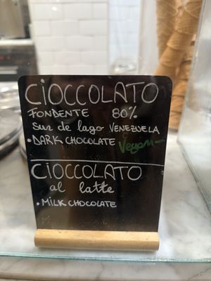 Vegan option  at Gelato San Lorenzo in Rome