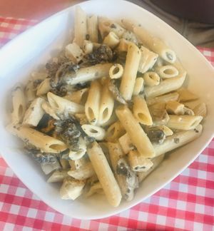 Carbonara pasta with chicken  at Italia Pizza & Pasta in Currimundi