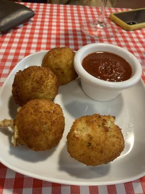 Vegan arancini balls!   at Italia Pizza & Pasta in Currimundi