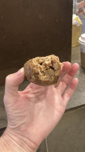 Protein ball after a bite  at Matto in New York City