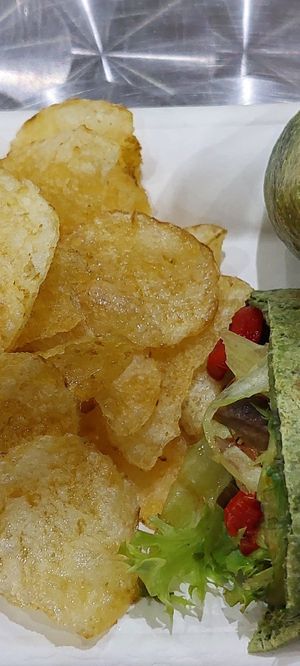 Portobello wrap without cheese at The Tangerine Eatery in Price