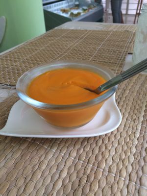 Carrot and orange pudding at Camino al Sol in Havana