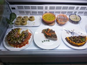 Food selection at Camino al Sol in Havana