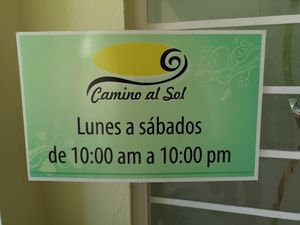 Opening hours at Camino al Sol in Havana