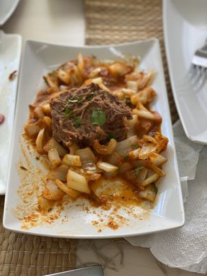 Beans and cabbage in Spicy sauce  at Camino al Sol in Havana