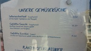 Speisekarte Auszug at Banzino im Hotel zur Post in Bansin