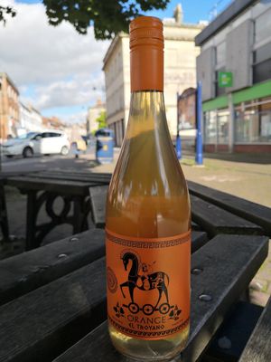 Orange wine at The Healthy Life Company in Devizes