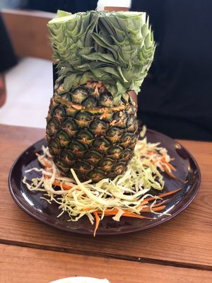 Pineapple fried rice at Happy Mango in Vang Vieng