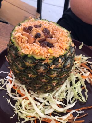 Pineapple fried rice at Happy Mango in Vang Vieng