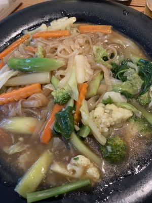 Really tasty vegan options   at Happy Mango in Vang Vieng