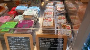 meat substitutes at Lousbergmarkt in Ghent