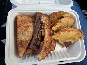 Patty melt, quesadilla  at Go Vegan San Antonio in San Antonio