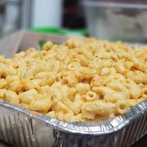 Full tray of Creamy Mac'N'Cheeze  at Go Vegan San Antonio in San Antonio