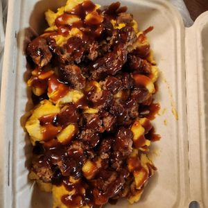 BBQ Burger Mac at Go Vegan San Antonio in San Antonio