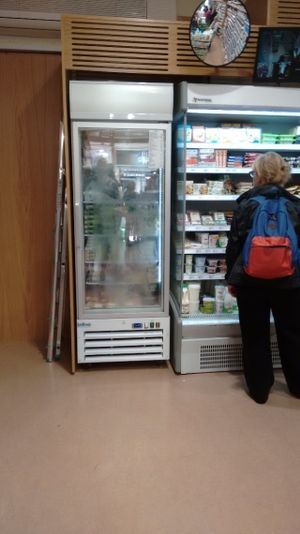 Fridge and small frozen section at Nourish - Wicklow St in Dublin