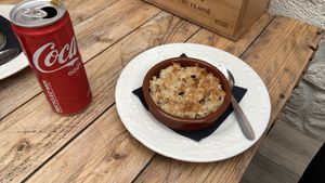 Banana crumble. Ok but could be better!   at La Compagnie des Chats in Avignon