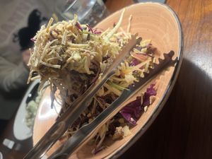 Cabbage slaw   at Kasa Moto in Toronto