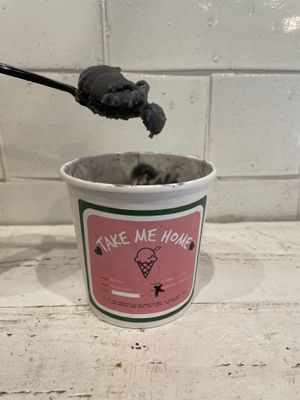 Charcoal ice cream at Sweet Soul in Tampa