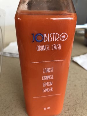 Orange Crush Pressed Juice at Jo Bistro in West Palm Beach