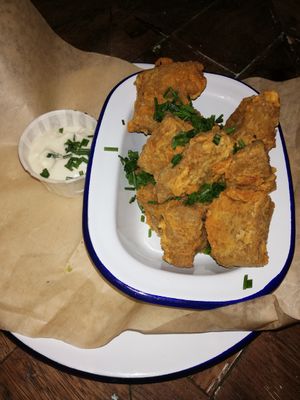 Chiken pieces at The Birds in East London