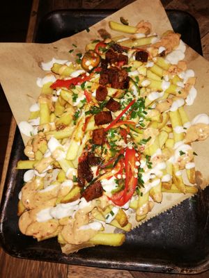Delicious dirty fries, YUM at The Birds in East London