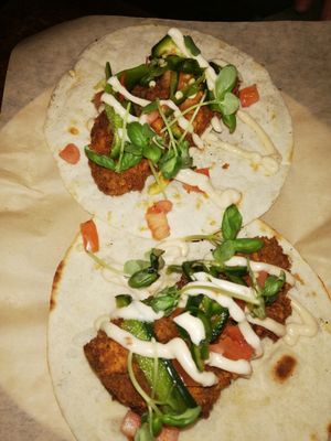 Chiken wrap, it comes in two  at The Birds in East London