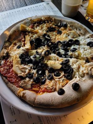 Olives +mushrooms+artichokes at Il Focolaio in Montreal