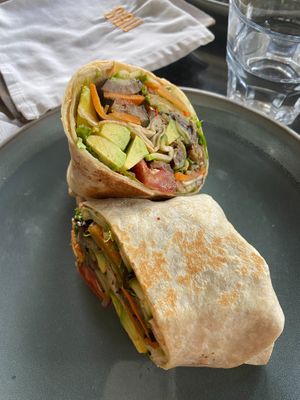 Veggie Burrito at Sibu Cafe in Uvita