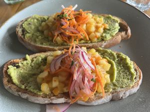 Avocado toast   at Sibu Cafe in Uvita