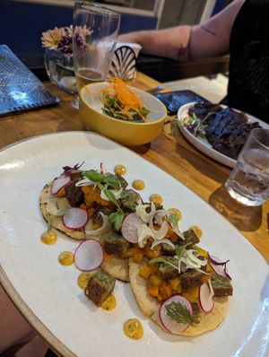 Vegan tacos at Sibu Cafe in Uvita