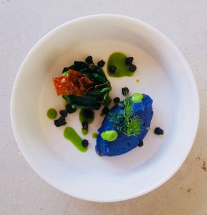 Amuse bouche  at Brasserie l'Ecole in Olargues