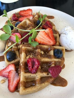 Waffles at Chelle's Soulfood in Officer