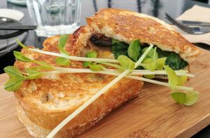 Mushroom toastie  at Chelle's Soulfood in Officer