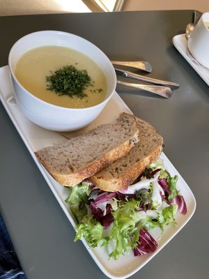 Soup & salad combo at Puhuri By Tartine in Helsinki