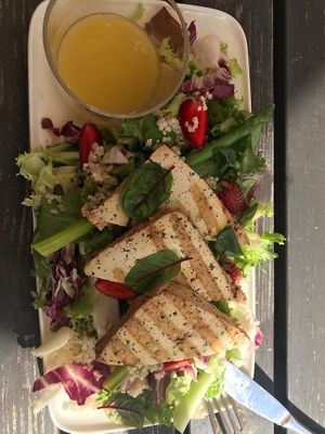 Tofu salad at Puhuri By Tartine in Helsinki