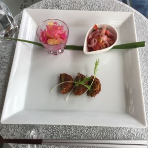 Salad and falafel starter~ at Holistic Cafe in Nakatsu