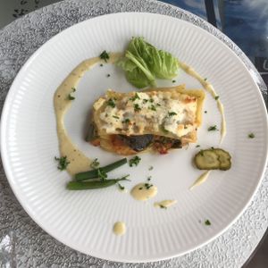 Vegan lasagna - delicious!! at Holistic Cafe in Nakatsu