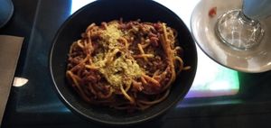 Vegan spag bol - the nooch flavour was strong but the bolognese sauce was so full-bodied 😋 at The Moon in Northbridge