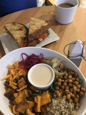 Buddha bowl  at Uprooted Market & Cafe in Musquodoboit Harbour