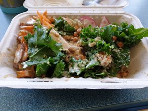 Vegan buddha bowl at Uprooted Market & Cafe in Musquodoboit Harbour