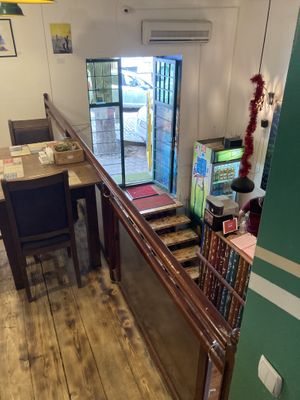 Upstairs at Mama Terra Veggie Corner in Tbilisi