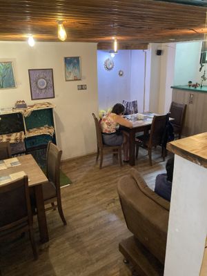 Downstairs at Mama Terra Veggie Corner in Tbilisi