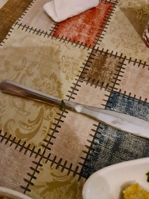 Dirty cutlery at Mama Terra Veggie Corner in Tbilisi