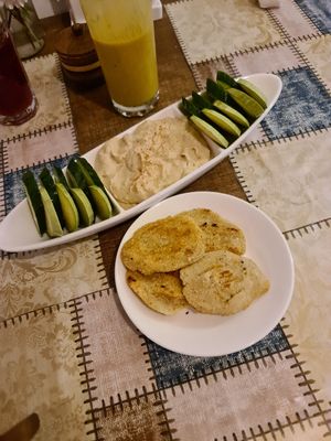 Hummus at Mama Terra Veggie Corner in Tbilisi
