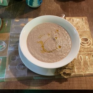 Sopa de hongos at Mama Terra Veggie Corner in Tbilisi